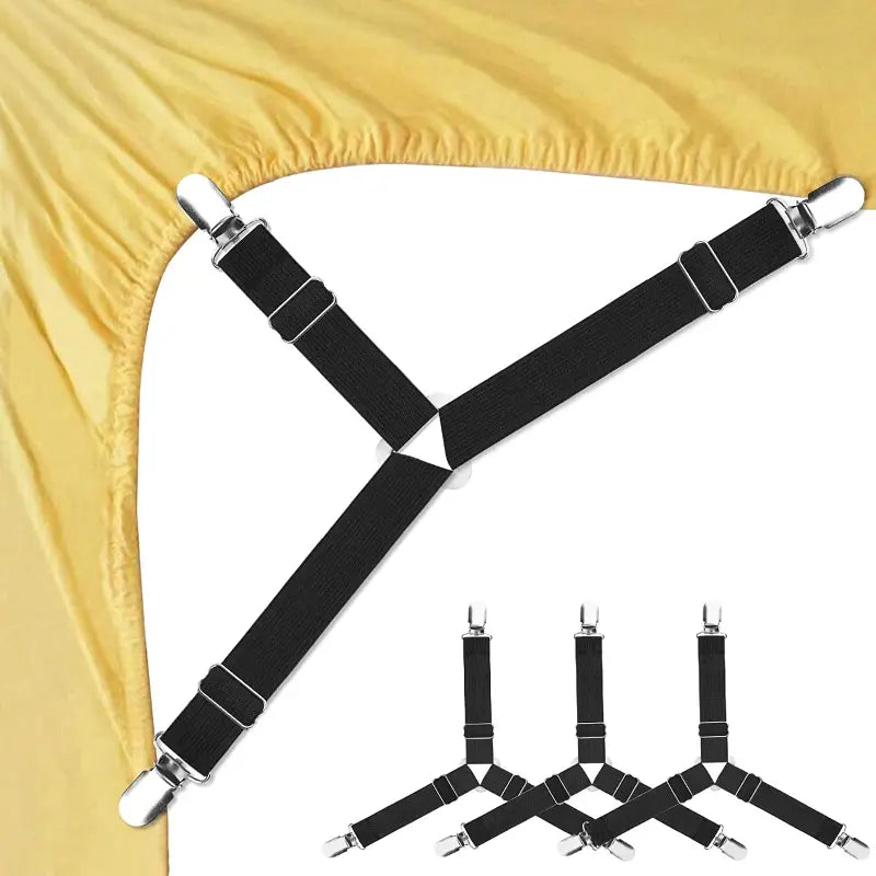 Fijadores triangulares para sábanas de cama (Pack de 4)