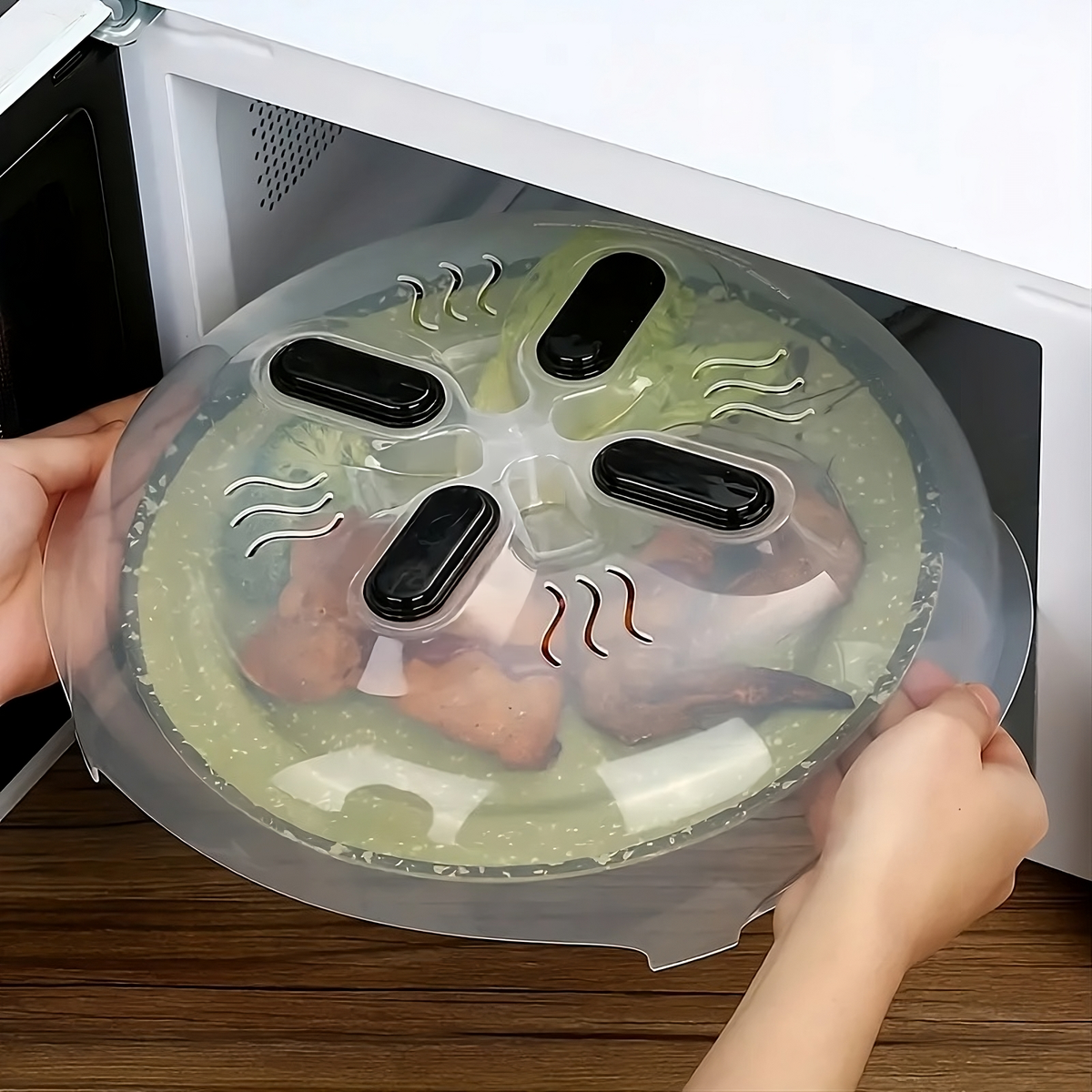 Cubierta magnética de microondas para alimentos