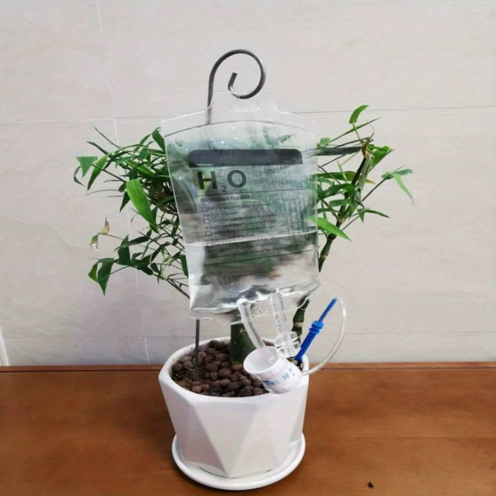 Dispensador automatico de agua con gancho para plantas